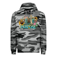 Slate Camo created with a purpose Premium Hoodie - NancyCooperArtShop