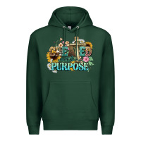 Sports Green created with a purpose Premium Hoodie - NancyCooperArtShop