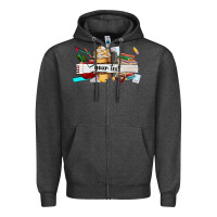 Charcoal Heather costomized teachers name Zipper Hoodie - AdoDesignShop