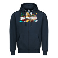 Navy costomized teachers name Zipper Hoodie - AdoDesignShop