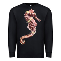 Black pink seahorse Premium Sweatshirt - LillyAllenDesigns