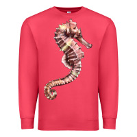 Cardinal pink seahorse Premium Sweatshirt - LillyAllenDesigns