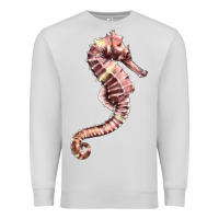 Dove Grey pink seahorse Premium Sweatshirt - LillyAllenDesigns