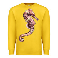Lemon pink seahorse Premium Sweatshirt - LillyAllenDesigns