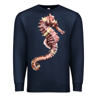 Navy pink seahorse Premium Sweatshirt - LillyAllenDesigns