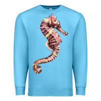 Ocean Blue pink seahorse Premium Sweatshirt - LillyAllenDesigns