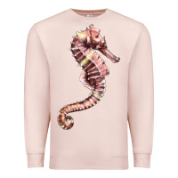 Pale Pink pink seahorse Premium Sweatshirt - LillyAllenDesigns