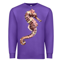 Purple pink seahorse Premium Sweatshirt - LillyAllenDesigns