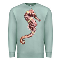 Seafoam pink seahorse Premium Sweatshirt - LillyAllenDesigns