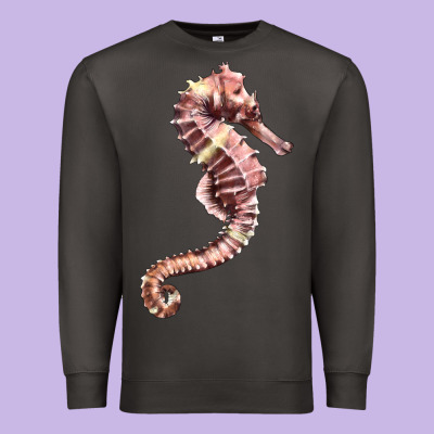 Pink Seahorse Premium Sweatshirt Designed By Lillyallendesigns