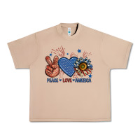 Burro peace love america billie wilder Urban Heavy Tee - texasbilliewilder