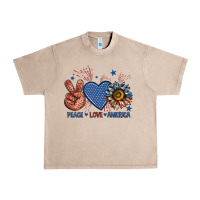 French Oak peace love america billie wilder Urban Heavy Tee - texasbilliewilder