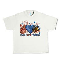 Pistachio peace love america billie wilder Urban Heavy Tee - texasbilliewilder