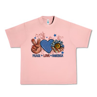 Salmon peace love america billie wilder Urban Heavy Tee - texasbilliewilder