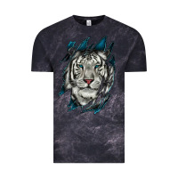 Cloud Black White Tiger Scratch Mark Vintage Tee - RanaPortraitStore