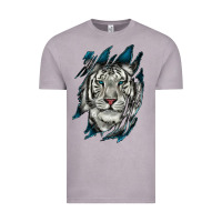 Vintage Zinc White Tiger Scratch Mark Vintage Tee - RanaPortraitStore