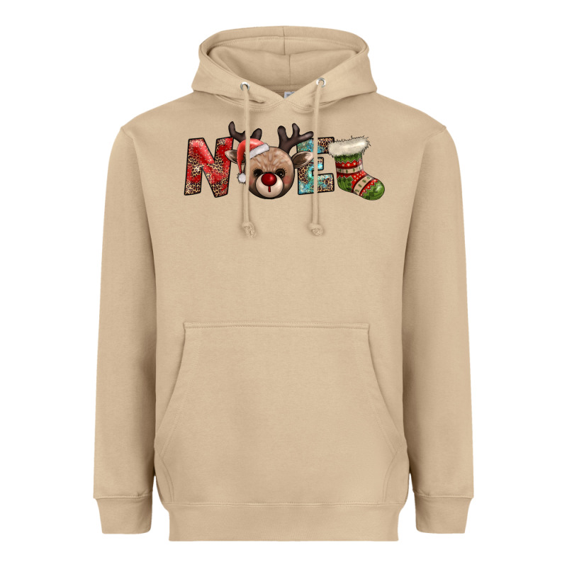 Noel With Sock And Reindeer Heavyweight Hoodie by AdoDesignShop | Teevron