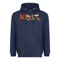 Navy noel with sock and reindeer Heavyweight Hoodie - AdoDesignShop