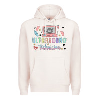 Pale Pink ultrasound technician Premium Hoodie - MaliasSmallBusiness