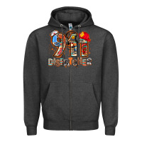 Charcoal Heather 911 dispatcher Zipper Hoodie - AdoDesignShop