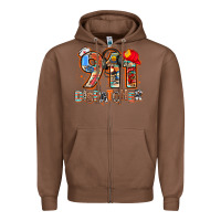 Chestnut 911 dispatcher Zipper Hoodie - AdoDesignShop