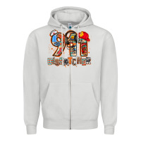Dove Grey 911 dispatcher Zipper Hoodie - AdoDesignShop