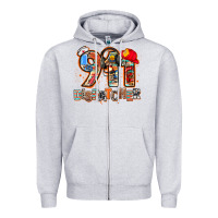 Heather Grey 911 dispatcher Zipper Hoodie - AdoDesignShop