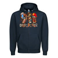 Navy 911 dispatcher Zipper Hoodie - AdoDesignShop