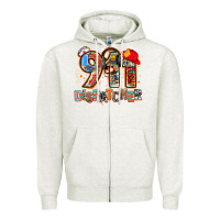 Oatmeal Heather 911 dispatcher Zipper Hoodie - AdoDesignShop