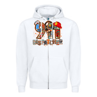 White 911 dispatcher Zipper Hoodie - AdoDesignShop