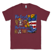 Burgundy the land of the yee the home of the haw Classic Tee - HRA Design Shop