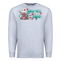 Heather Grey nurse life gnomies Premium Sweatshirt - BarkalooDesign