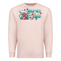 Pale Pink nurse life gnomies Premium Sweatshirt - BarkalooDesign