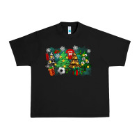 Black christmas trees with soccer Urban Heavy Tee - Zillion Design Studio