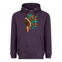 Plum native american indian headdress Heavyweight Hoodie - Artiststas