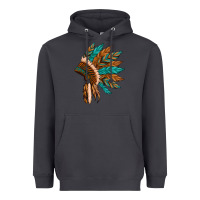 Smoke native american indian headdress Heavyweight Hoodie - Artiststas