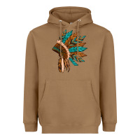 Toasted Coconut native american indian headdress Heavyweight Hoodie - Artiststas