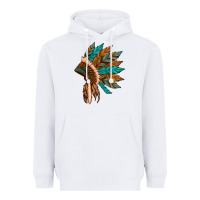 White native american indian headdress Heavyweight Hoodie - Artiststas
