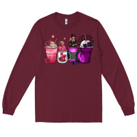 Burgundy wednesday and enid coffee cups Long Sleeve Tee - Zillion Design Studio