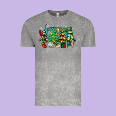 Christmas Trees With Tennis Vintage Tee Designed By Zillion Design Studio