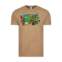 Vintage Coffee christmas trees with tennis Vintage Tee - Zillion Design Studio