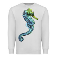 Dove Grey Blue Seahorse Premium Sweatshirt - LillyAllenDesigns