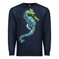 Navy Blue Seahorse Premium Sweatshirt - LillyAllenDesigns
