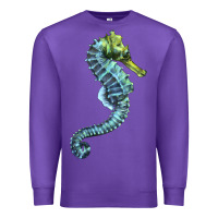 Purple Blue Seahorse Premium Sweatshirt - LillyAllenDesigns
