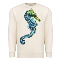 Sandshell Blue Seahorse Premium Sweatshirt - LillyAllenDesigns