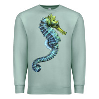 Seafoam Blue Seahorse Premium Sweatshirt - LillyAllenDesigns