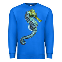 Blue Seahorse Premium Sweatshirt | Teevron