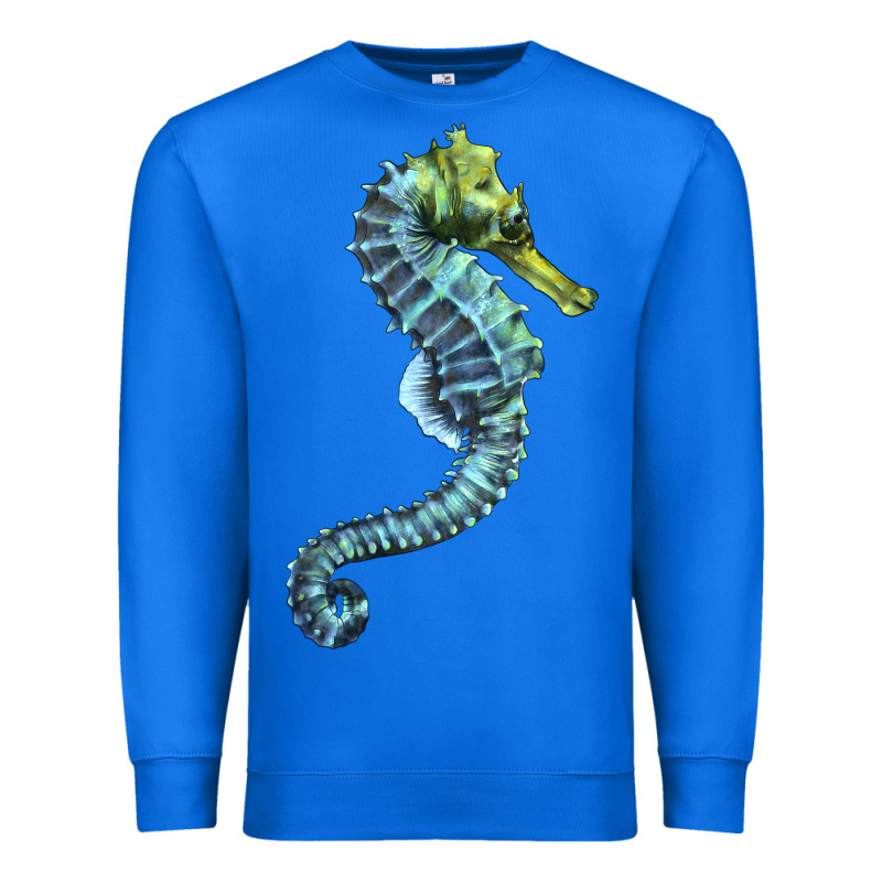 Blue Seahorse Premium Sweatshirt by LillyAllenDesigns | Teevron