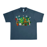 Midnight Navy christmas trees with volleyball Urban Heavy Tee - Zillion Design Studio