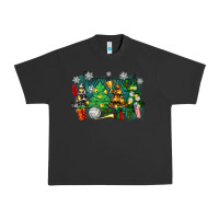 Pigment Black christmas trees with volleyball Urban Heavy Tee - Zillion Design Studio
